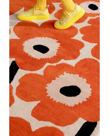 Unikko Orange Red 132403 140x200