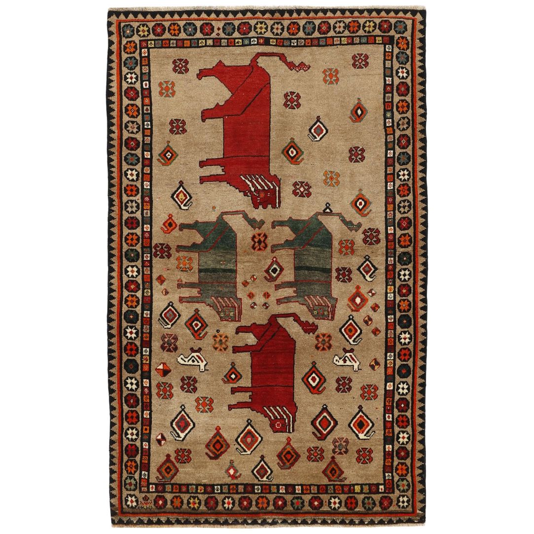 Kashghai Old Figural 135x223cm